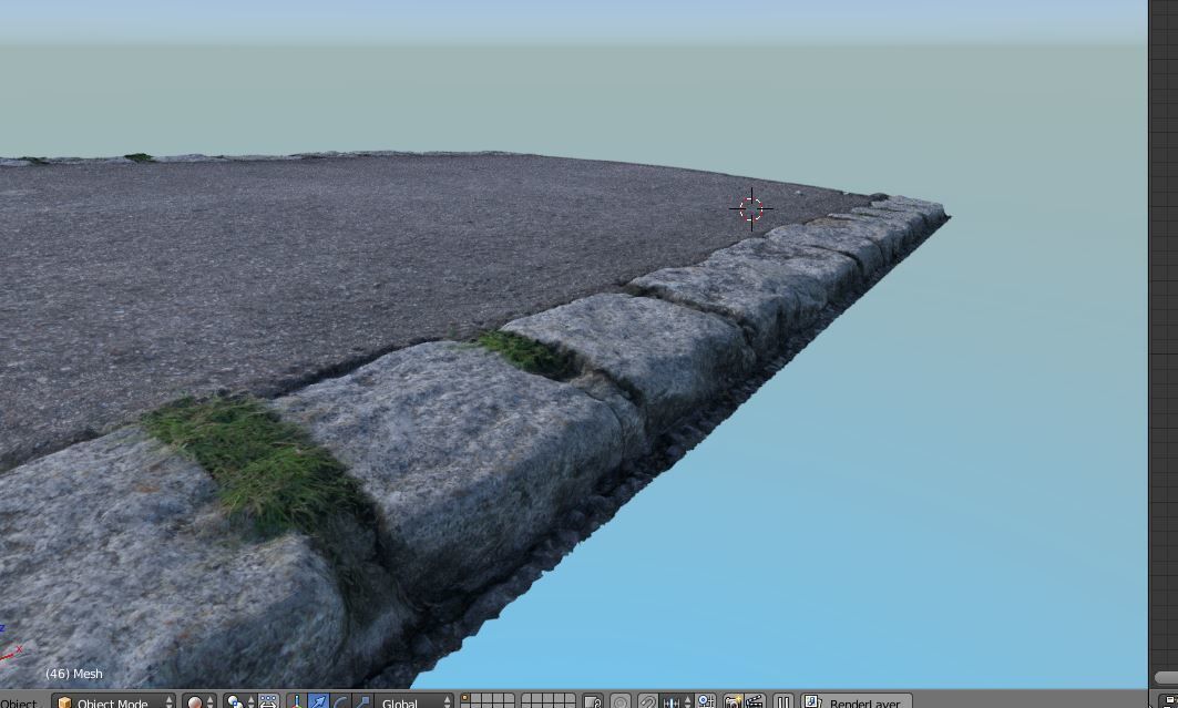 Photoscanned Sidewalk 3D model_2