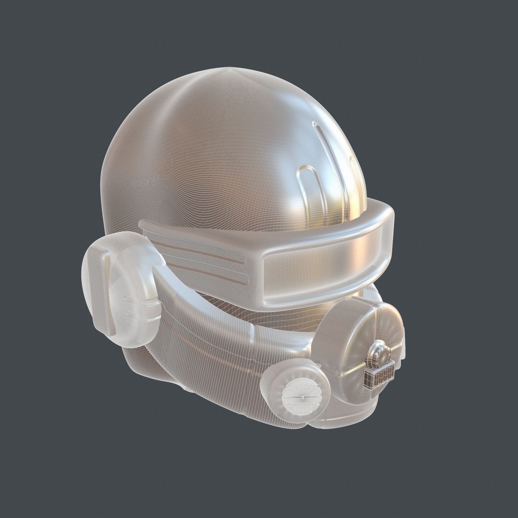 High quality scifi helmet high poly sculpt ver 4 3d printable  3D model_9