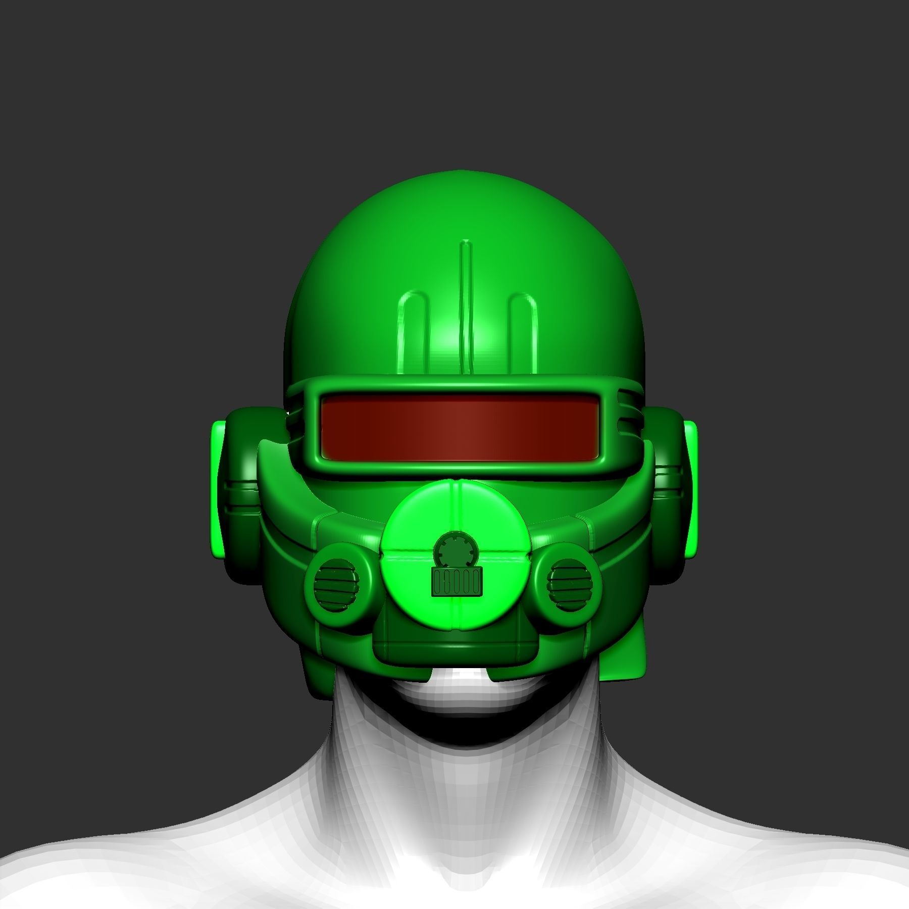 High quality scifi helmet high poly sculpt ver 4 3d printable  3D model_1