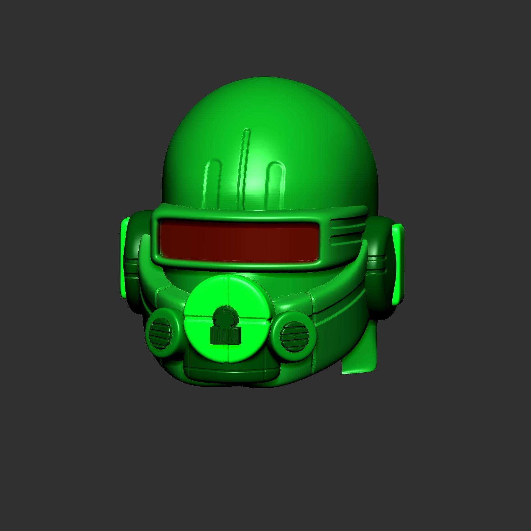High quality scifi helmet high poly sculpt ver 4 3d printable  3D model_3