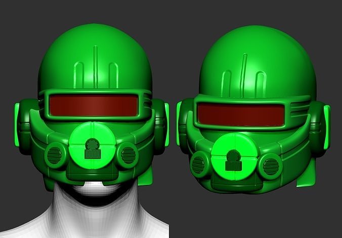 High quality scifi helmet high poly sculpt ver 4 3d printable  3D model