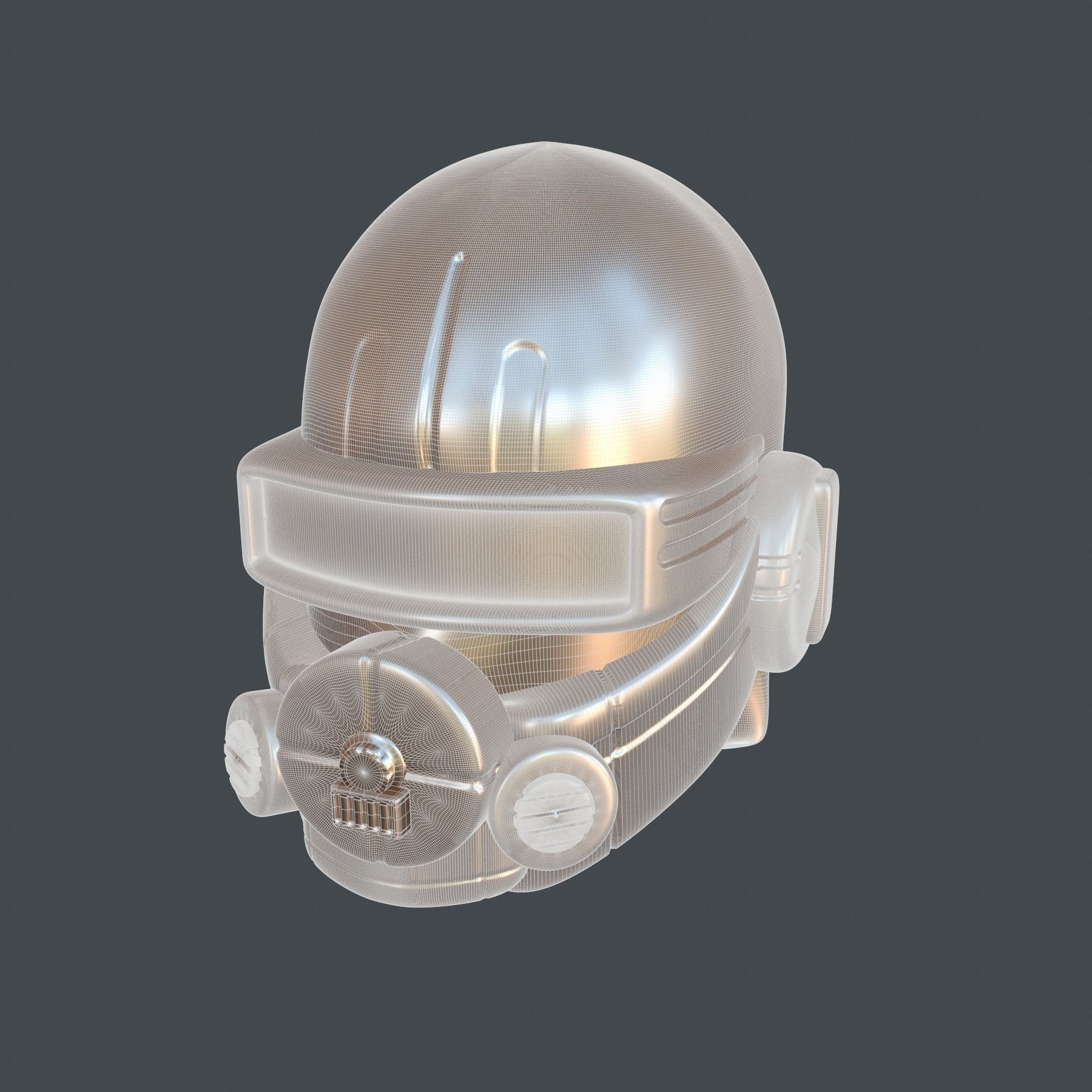 High quality scifi helmet high poly sculpt ver 4 3d printable  3D model_8