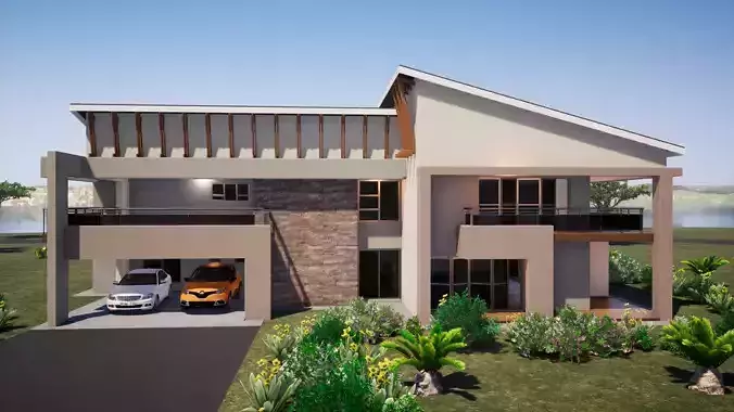 Proposed four bedroom house with maidroom