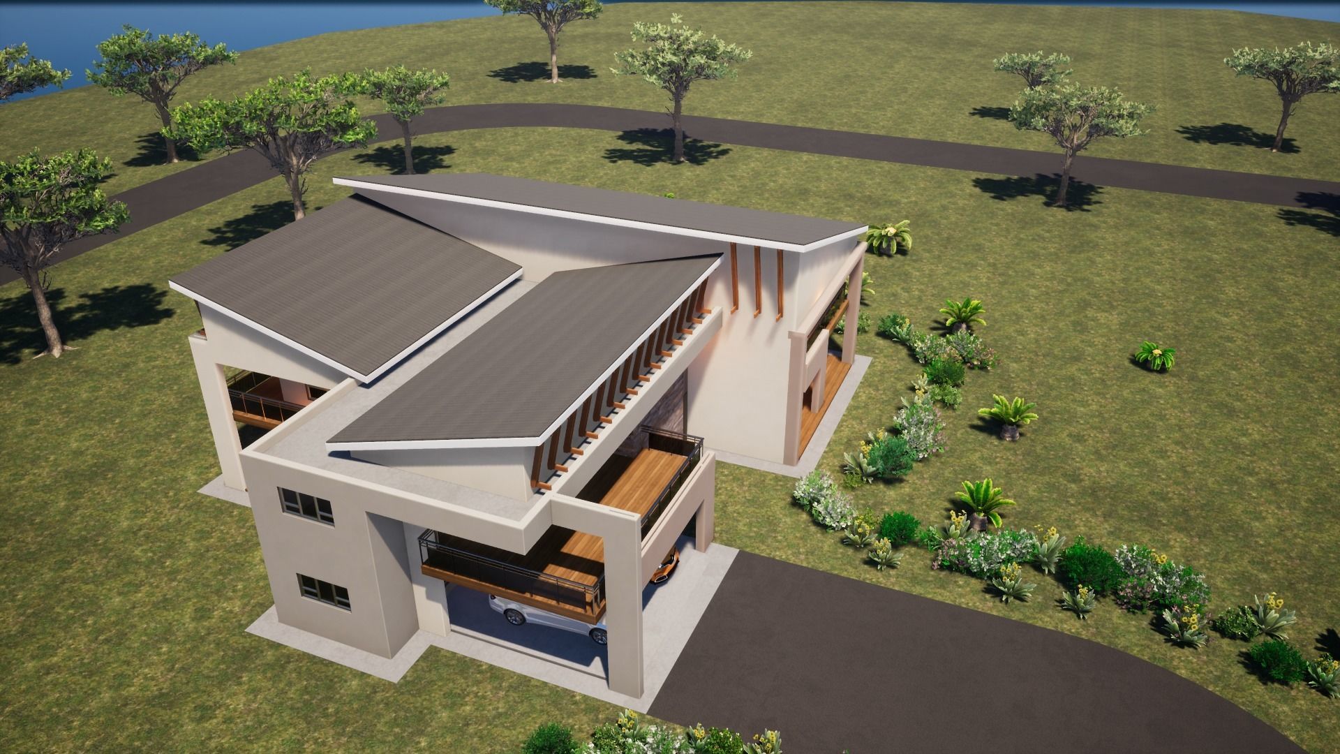 Proposed four bedroom house with maidroom 3D model_9