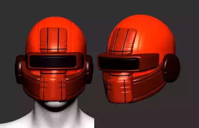 helmet high poly sculpt 3d printable ver 7 3D model 3D model