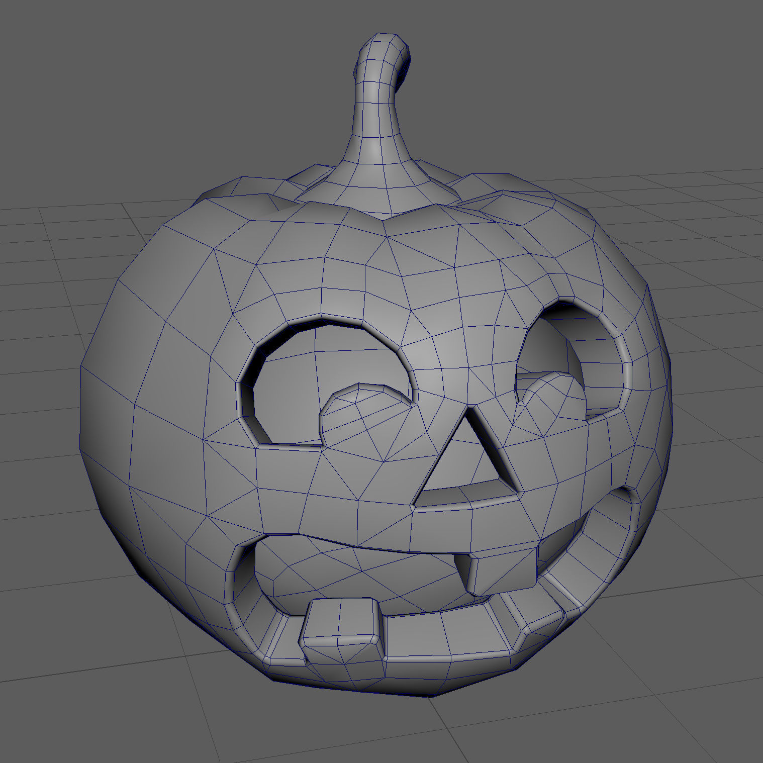 Helloween pumpkin V1 Low-poly 3D model_4