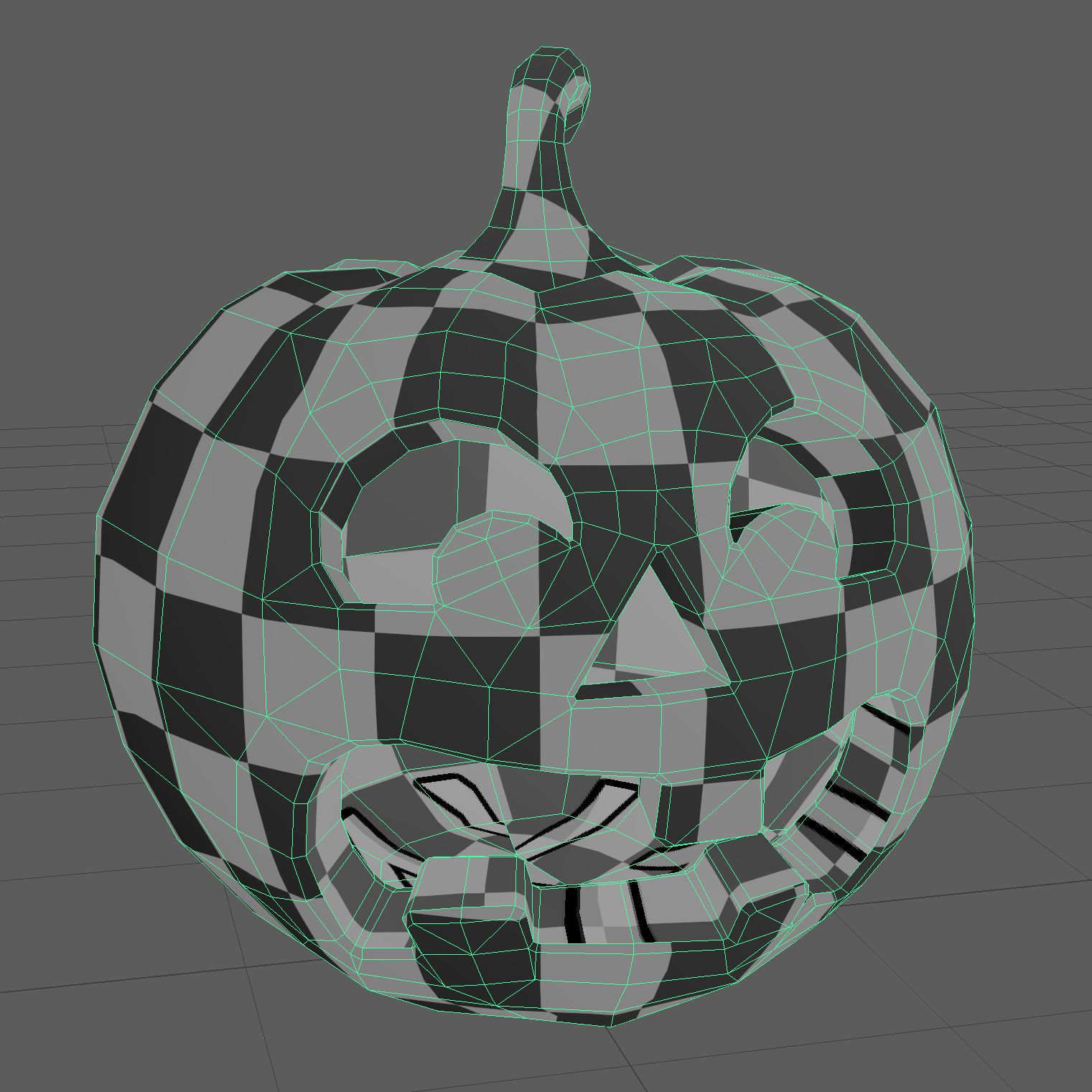 Helloween pumpkin V1 Low-poly 3D model_5