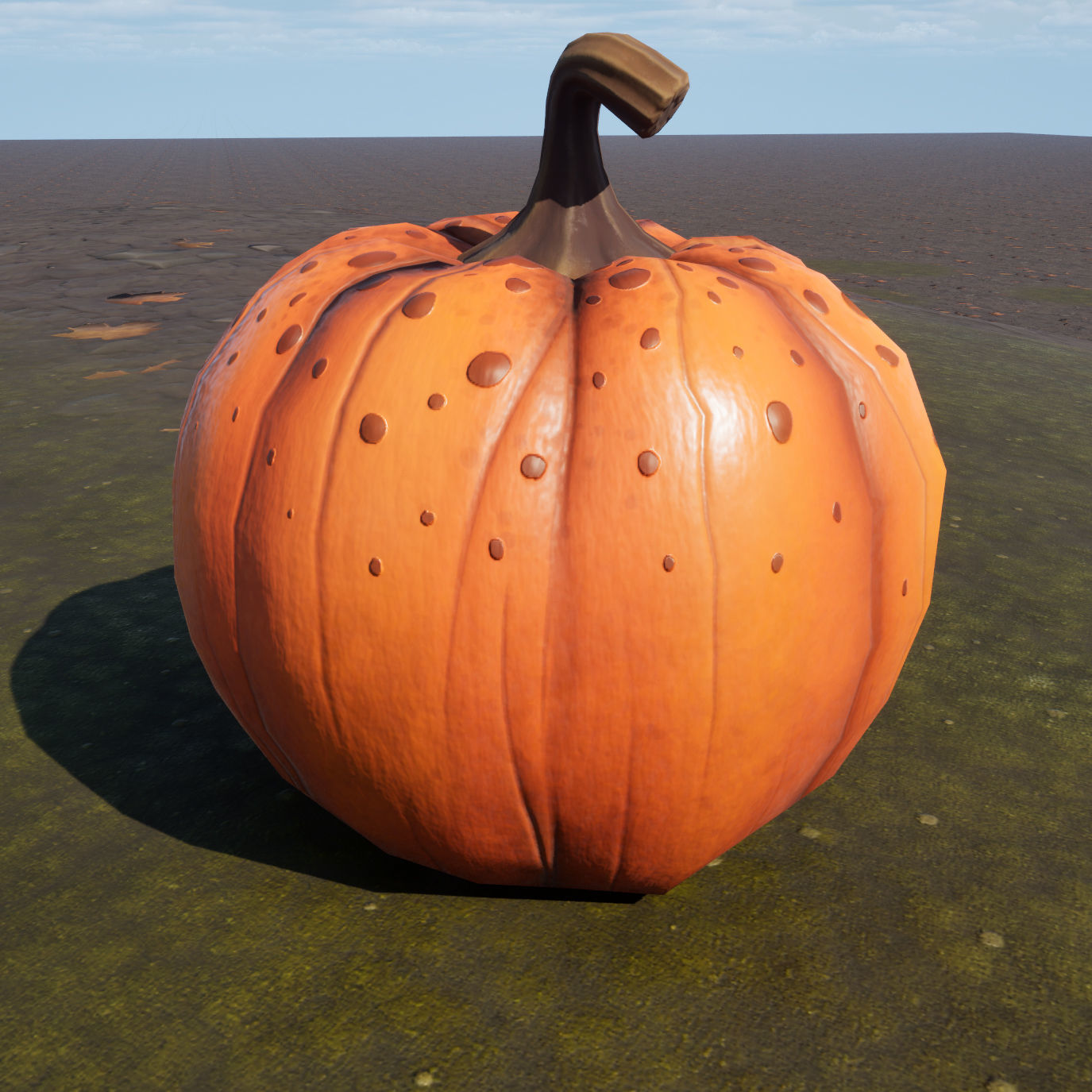 Helloween pumpkin V1 Low-poly 3D model_2