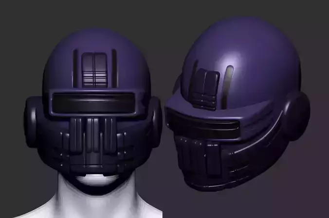 helmet high poly sculpt 3d printable ver 7 3D model