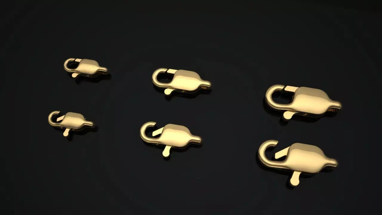 Lock chain bracelet wristband LOBSTER CLASPS parrot lock 3D print model_0