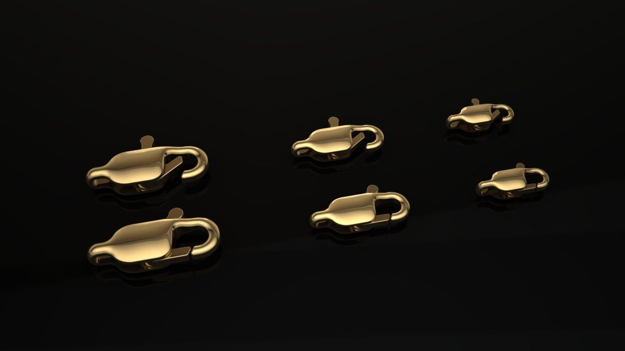 Lock chain bracelet wristband LOBSTER CLASPS parrot lock 3D print model_1