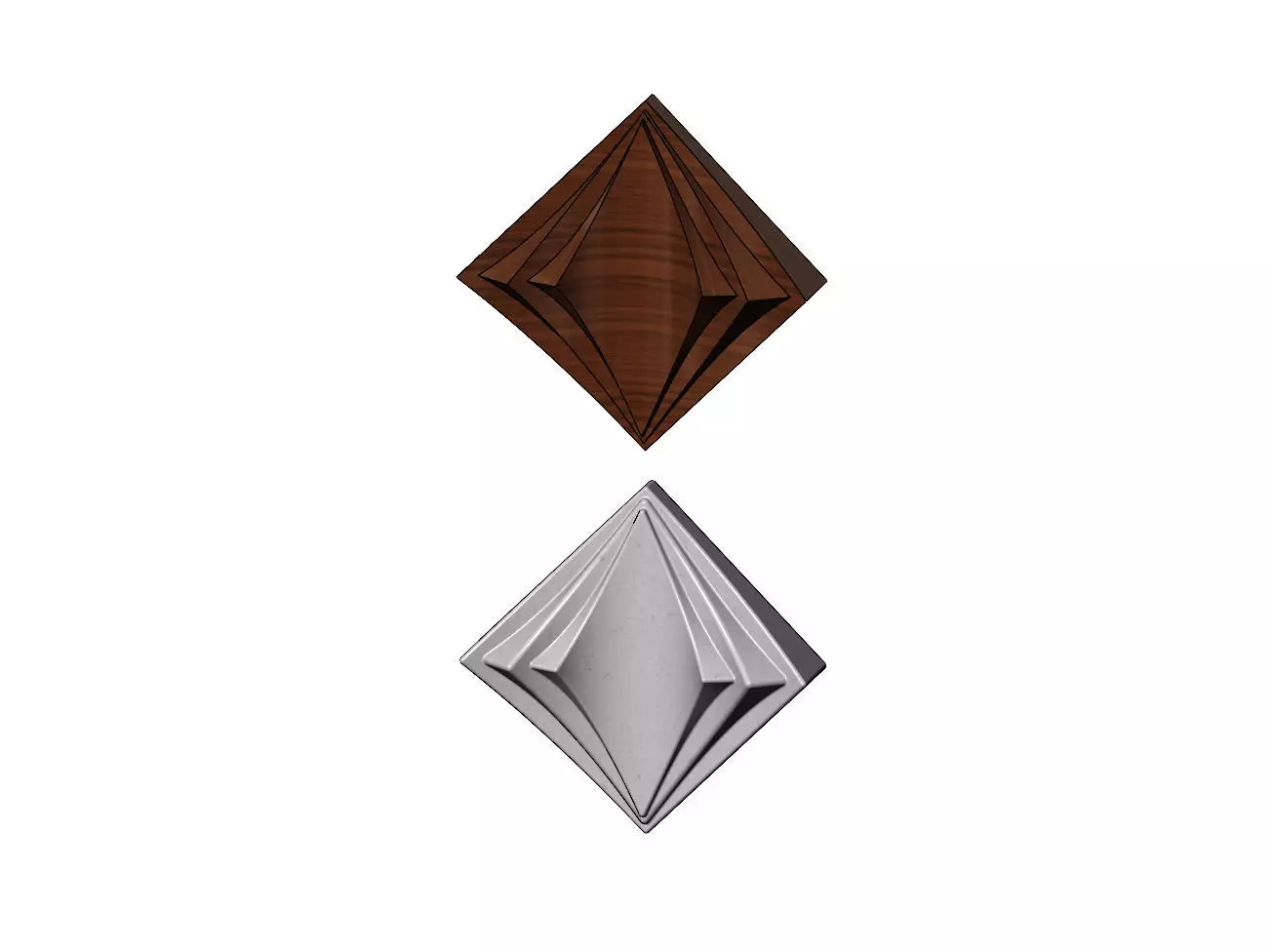 Abstract modular tiles for decor 3D print model