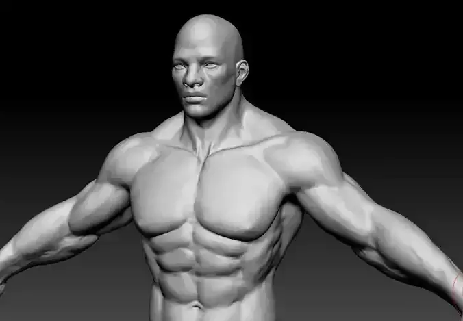 male body 06 Low-poly 3D model