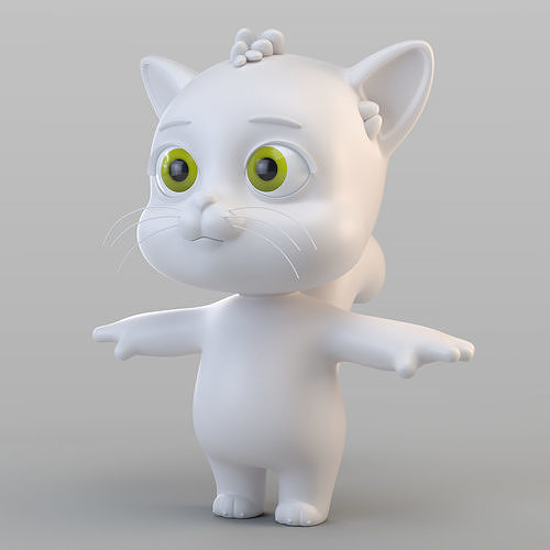 Cartoon Biped Cat 3D model