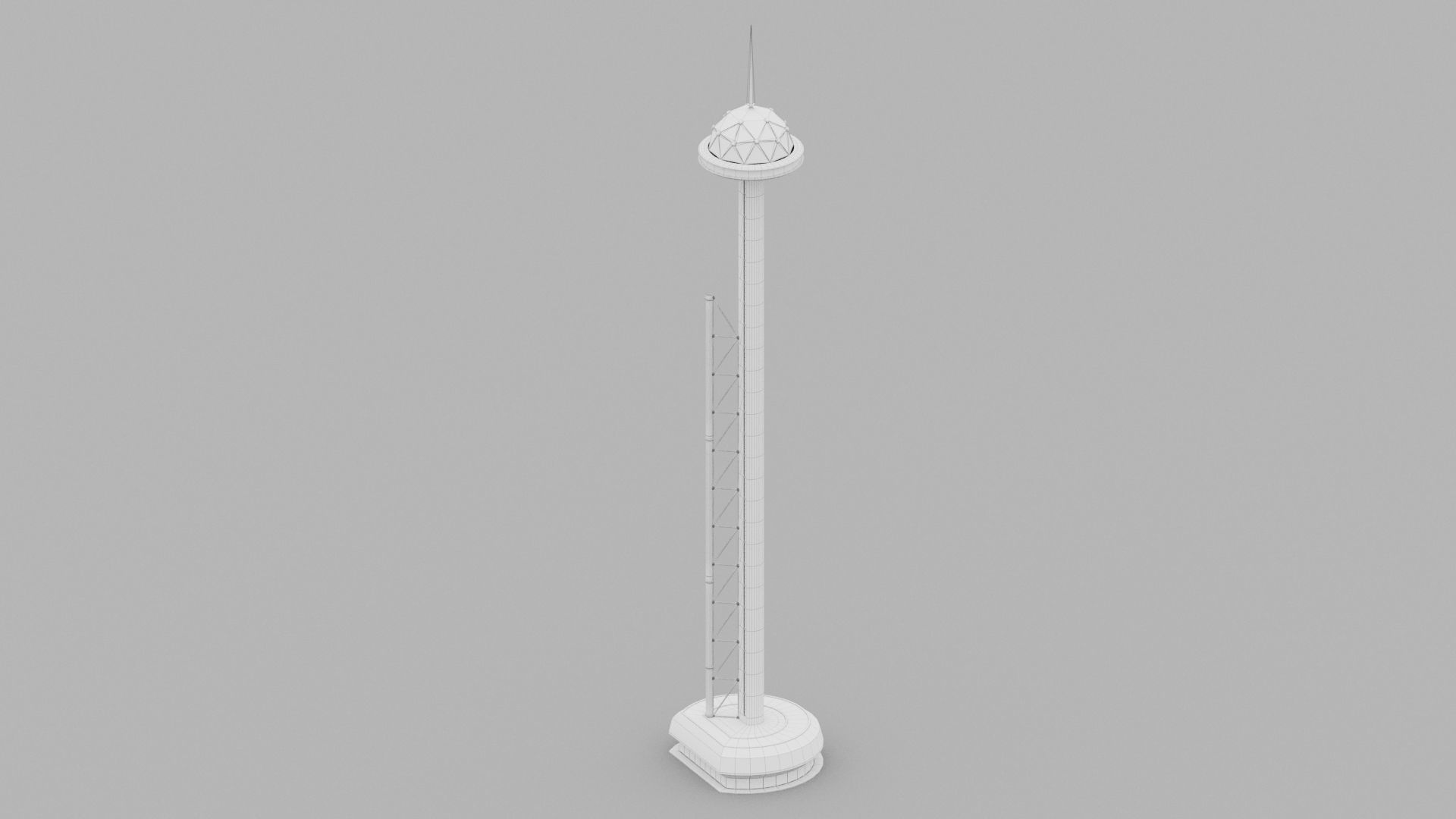 Futuristic sci-fi buildings kit 3D model_26