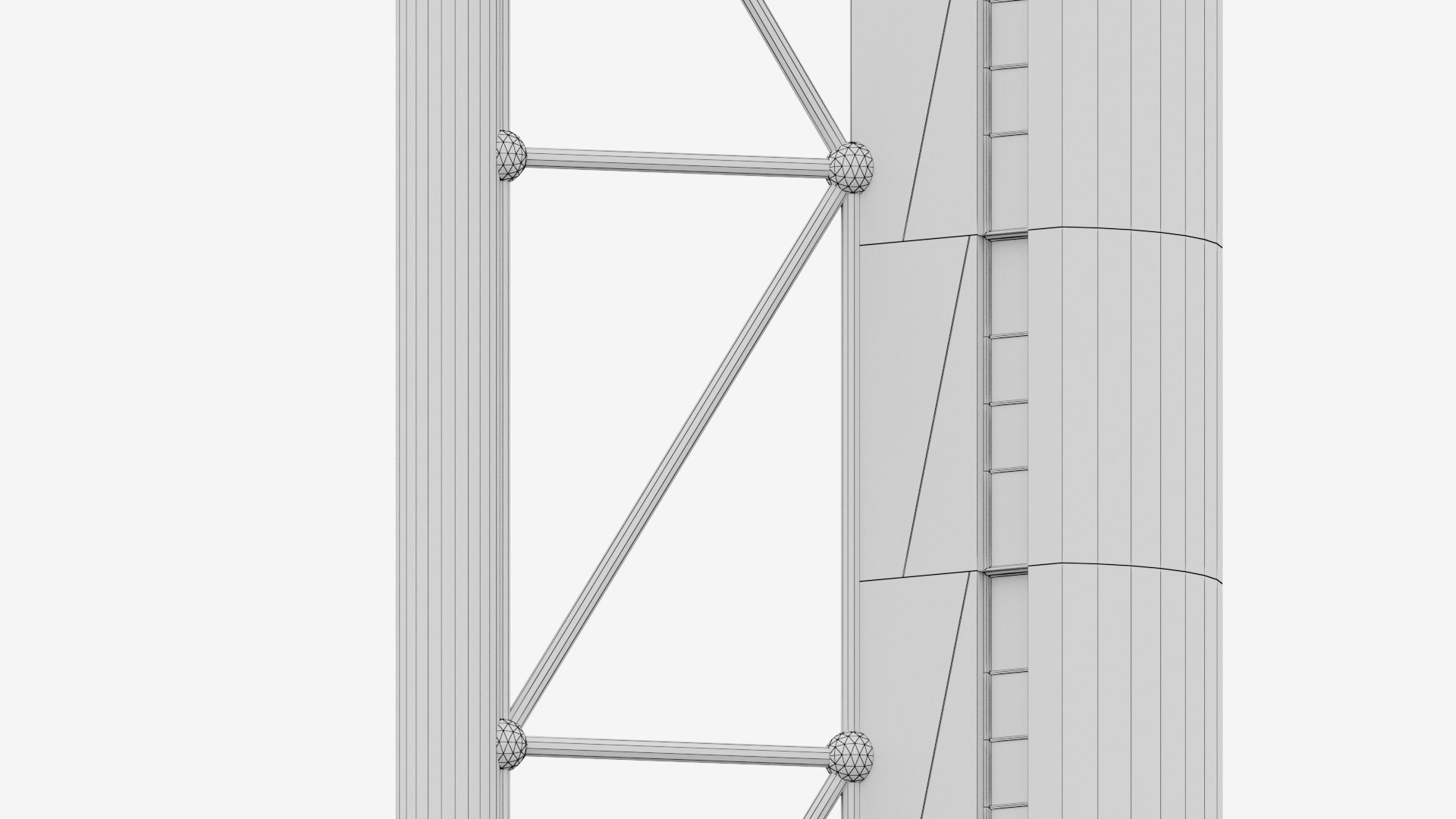 Futuristic sci-fi buildings kit 3D model_27