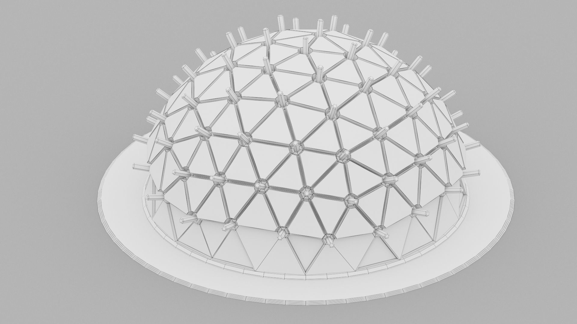 Futuristic sci-fi buildings kit 3D model_25