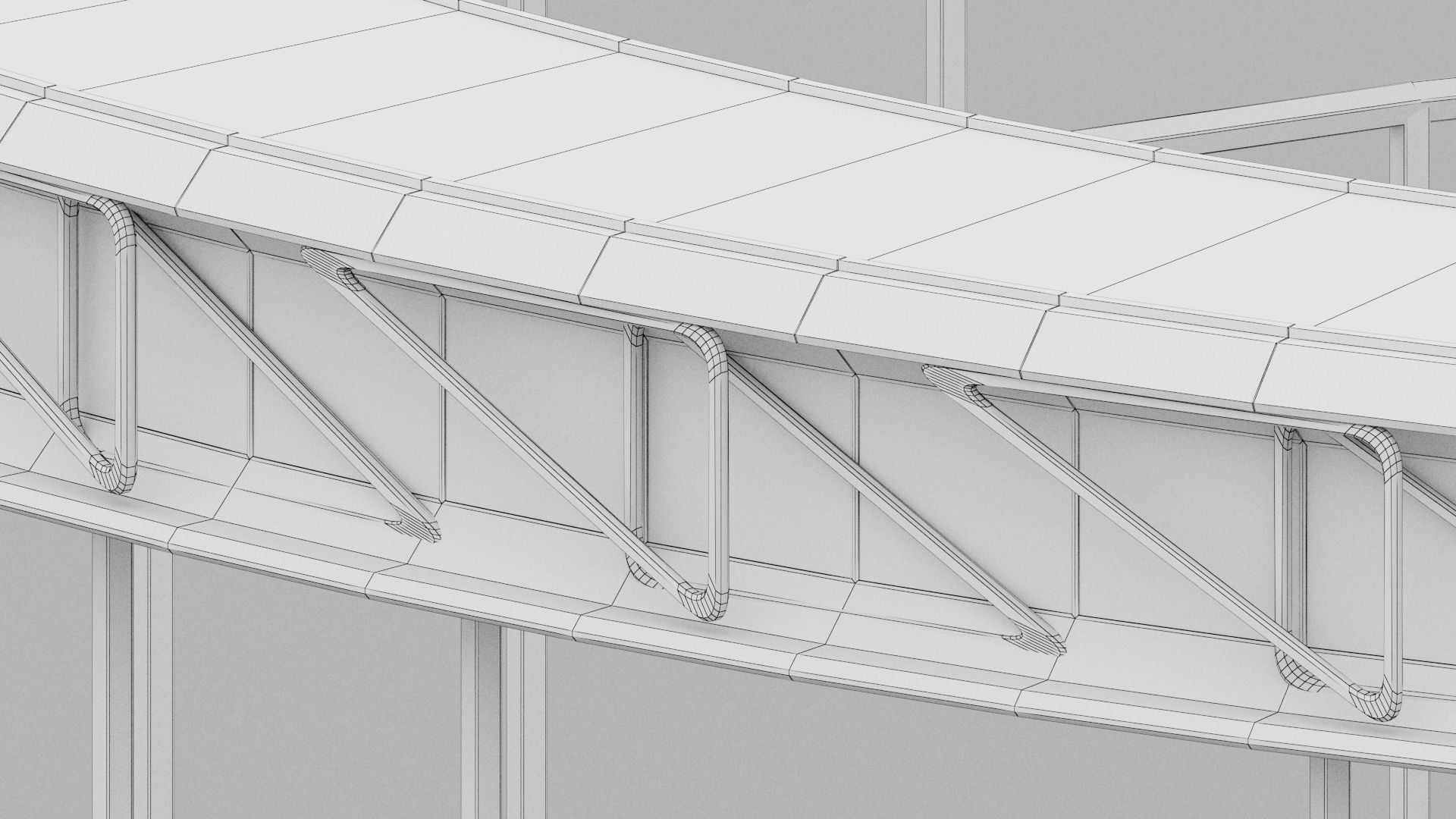 Futuristic sci-fi buildings kit 3D model_24