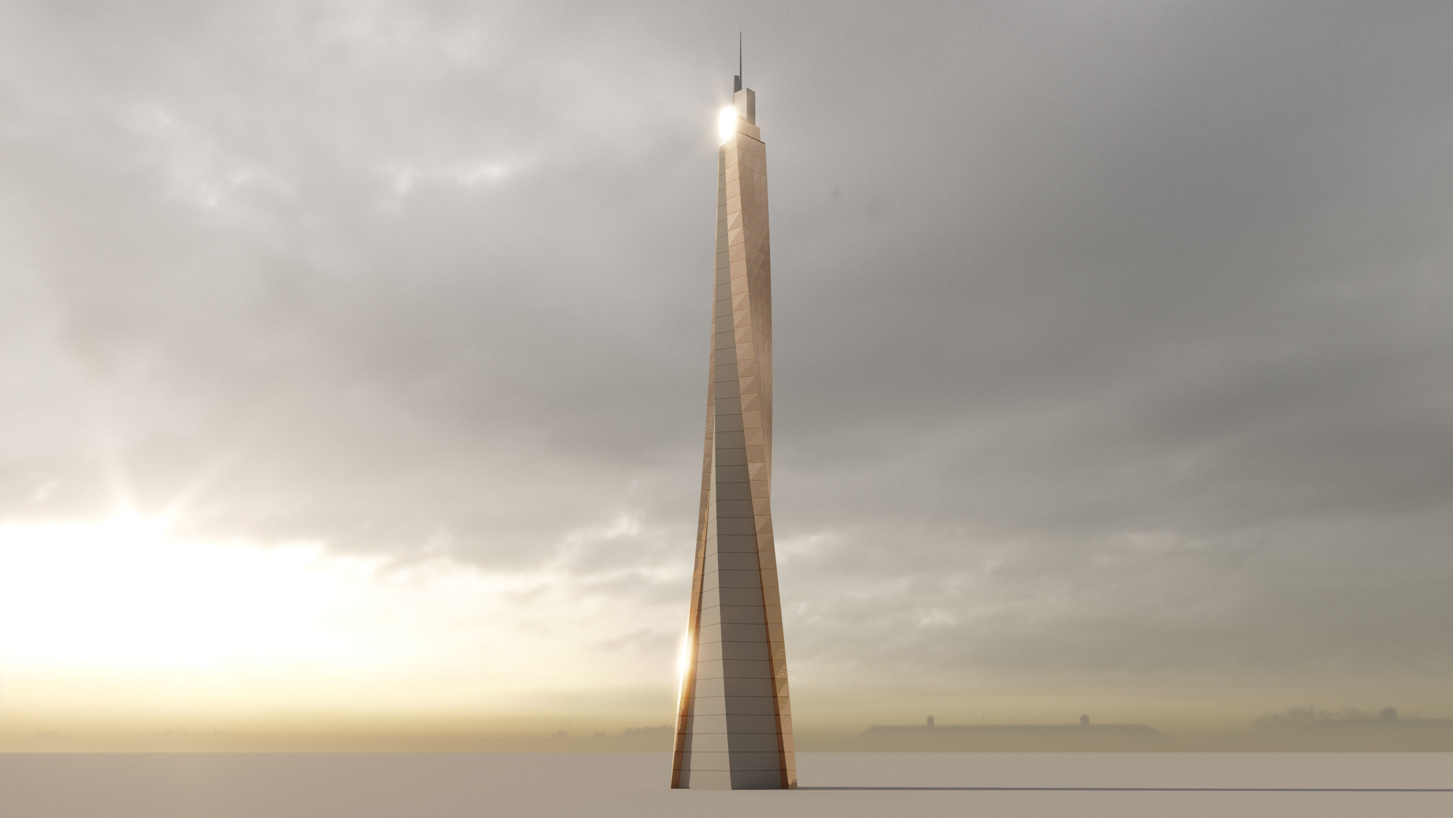 Futuristic sci-fi buildings kit 3D model_16