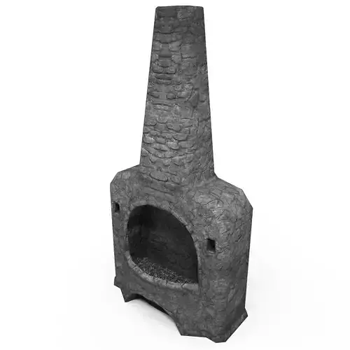 Medieval oven Low-poly 3D model