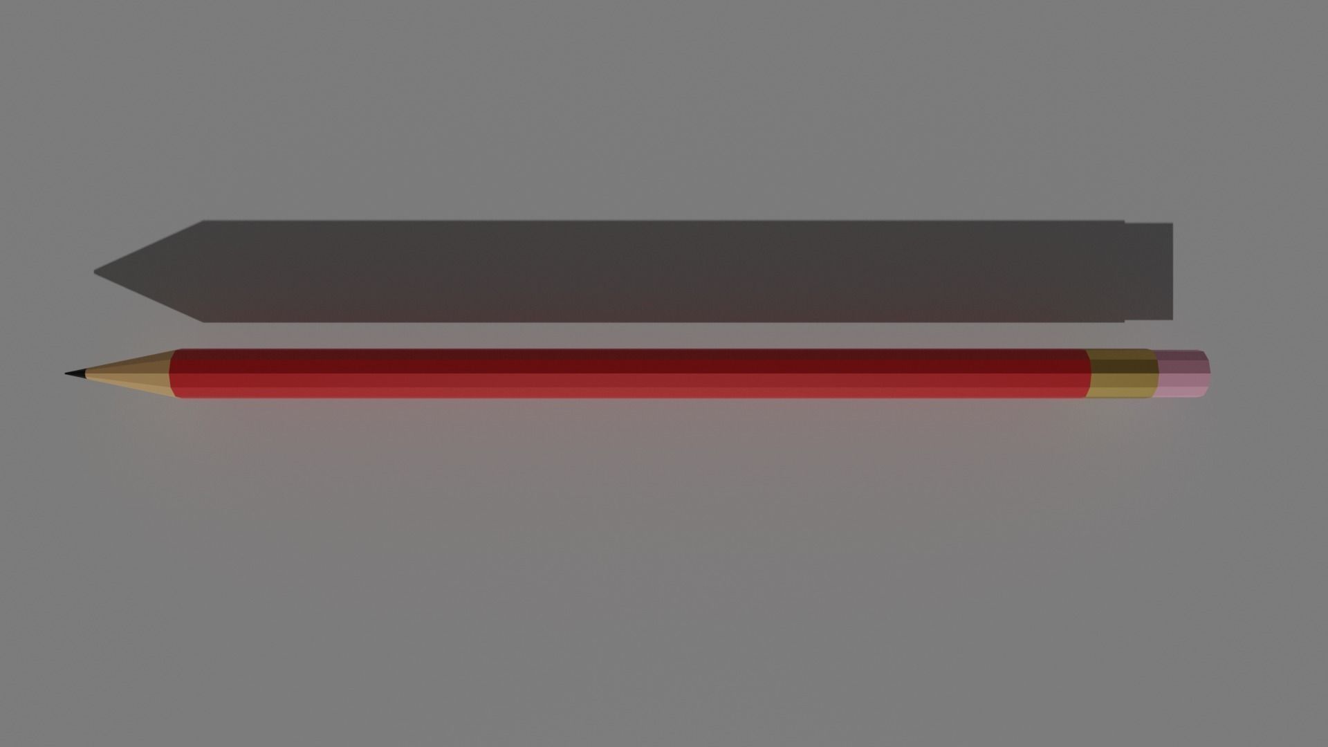 Low-poly pencil 3D model Free low-poly 3D model_1