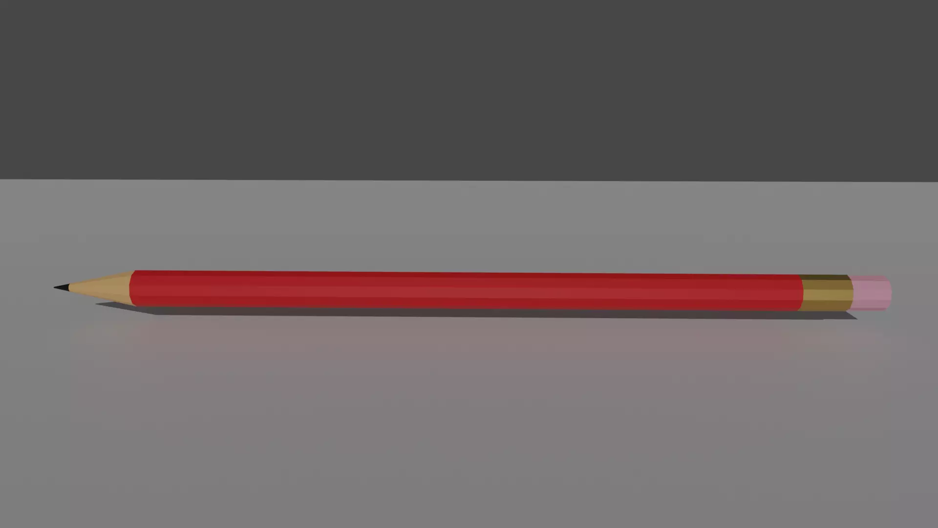 Low-poly pencil 3D model Free low-poly 3D model_0