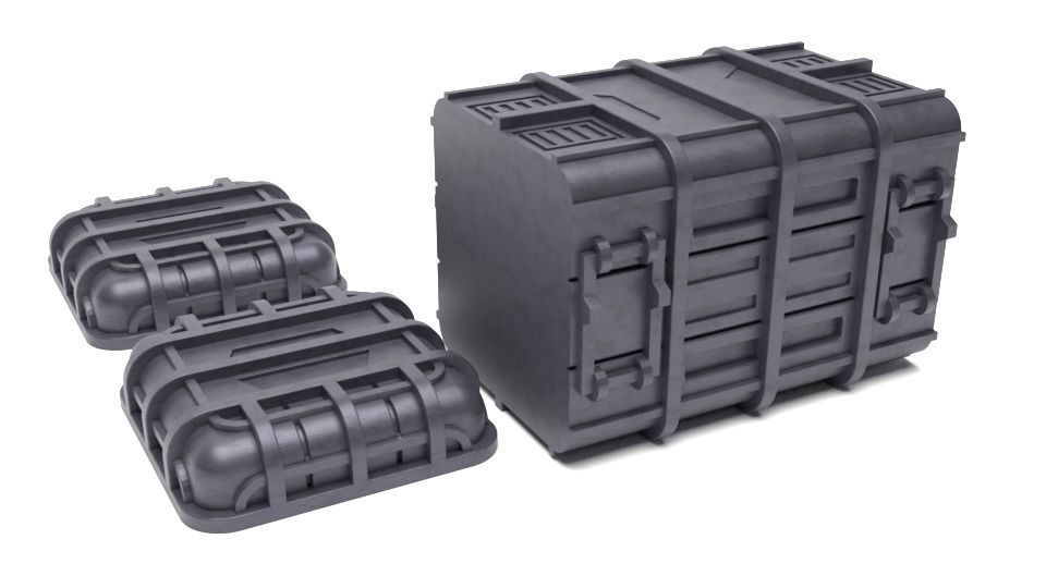 Star Wars Gray Crate 1-6 scale Hottoys  Free 3D print model_7