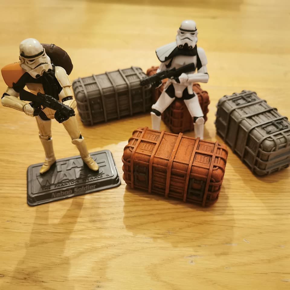 Star Wars Gray Crate 1-18 scale Kenner Hasbro  Free 3D print model_30