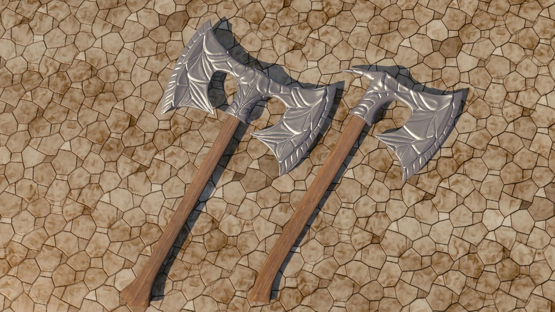 Heavy Axes 3D model_1