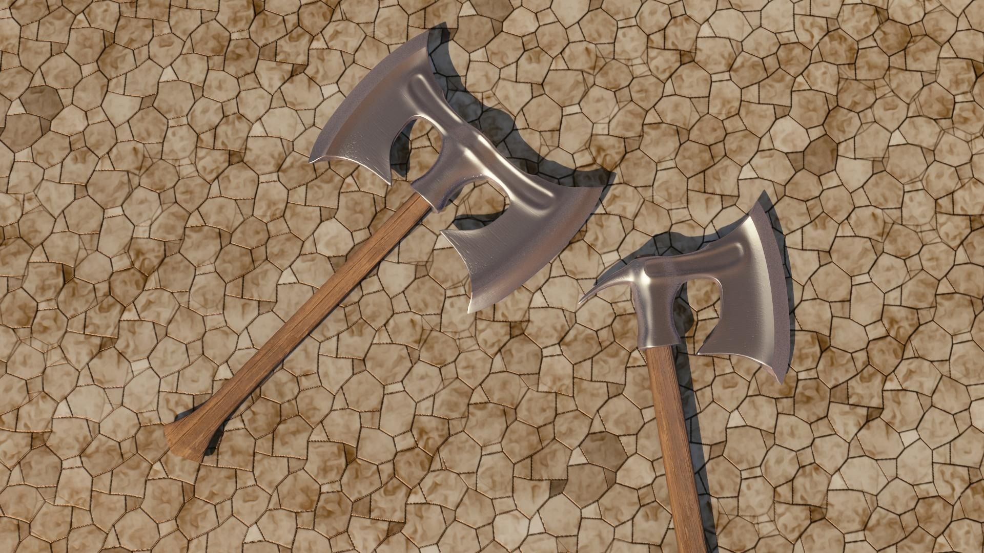Heavy Axes 3D model_2