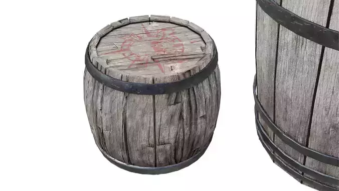 pirate barrels Free 3D model