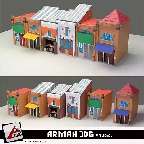 6 Home Meidan  Low-poly 3D model