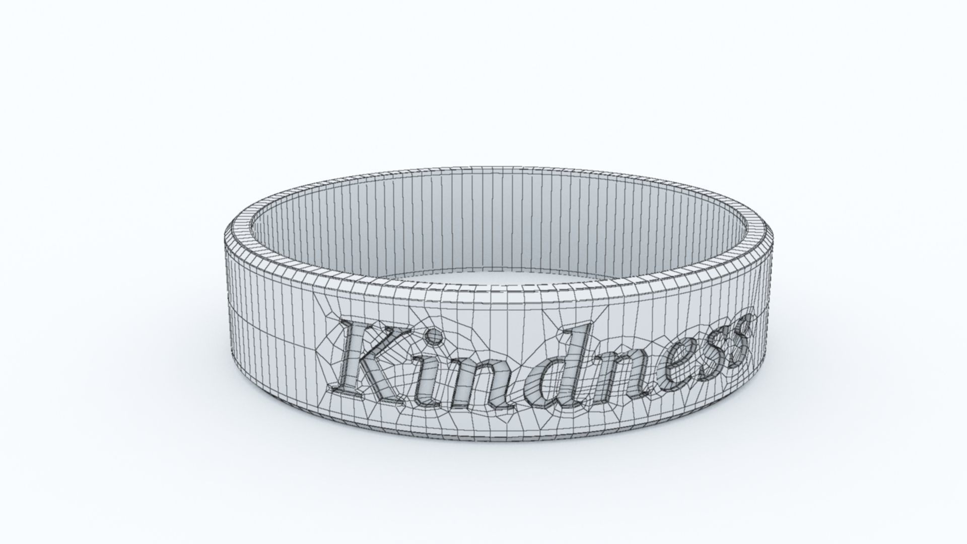 Kindness Ring Platinum 3D print model_8
