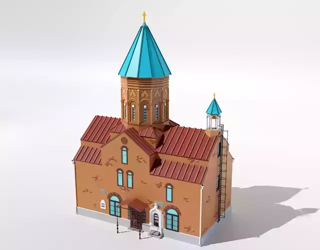 Church Surb Gevorg Low-poly 3D model