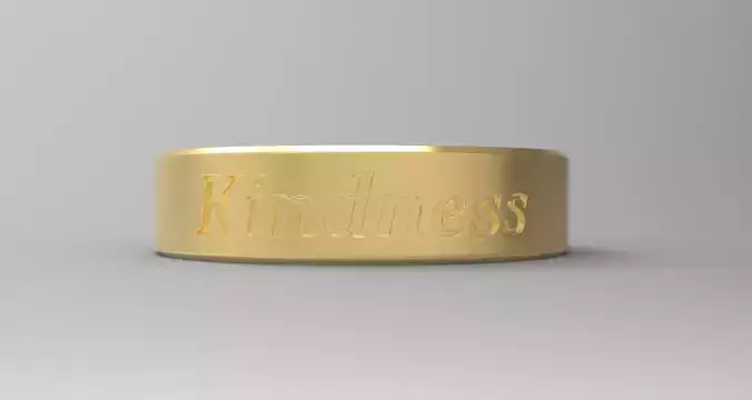Kindness Ring Gold 3D print model