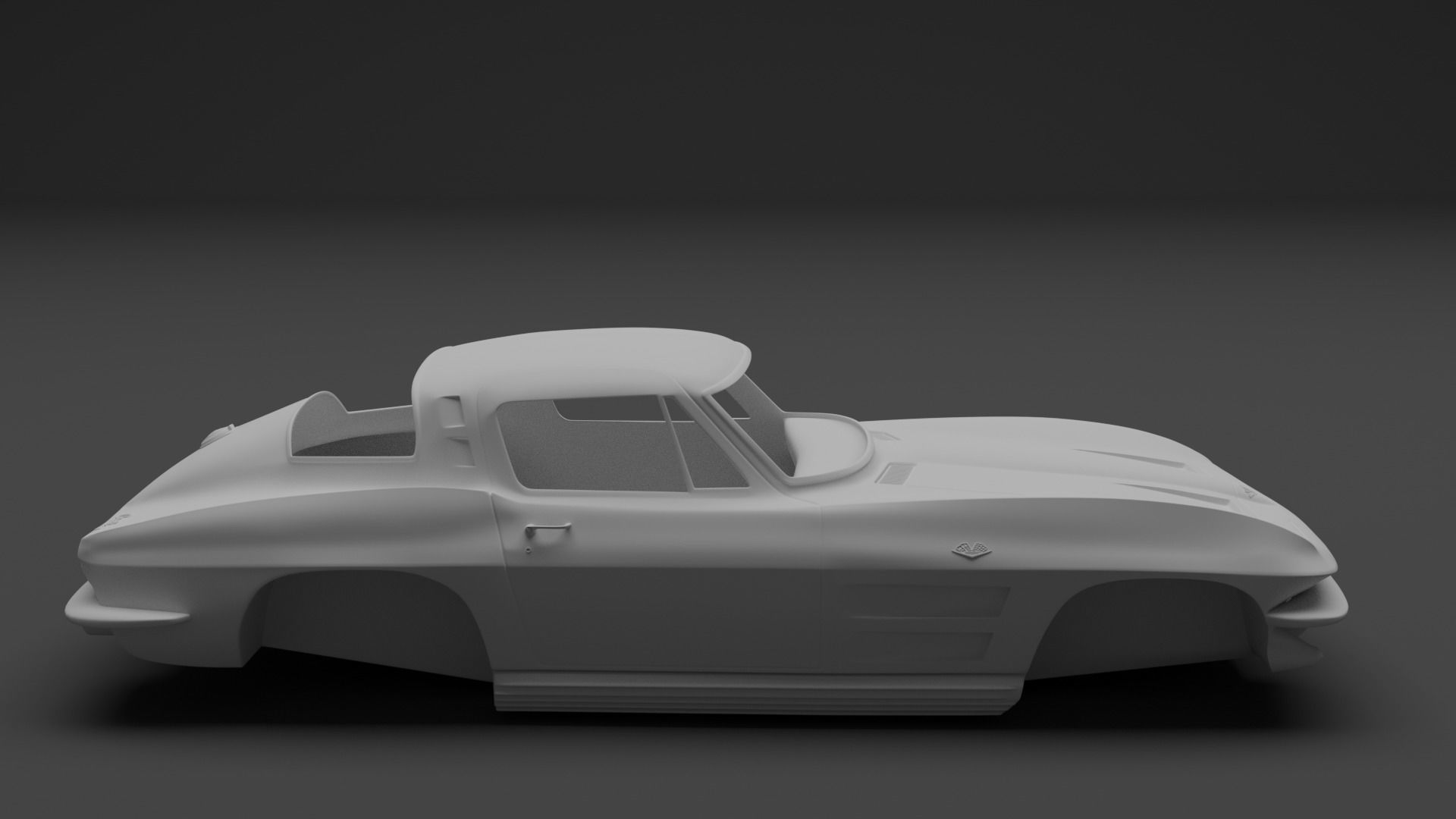 Stingray C2 coupe 1963-1967 3D print model_5
