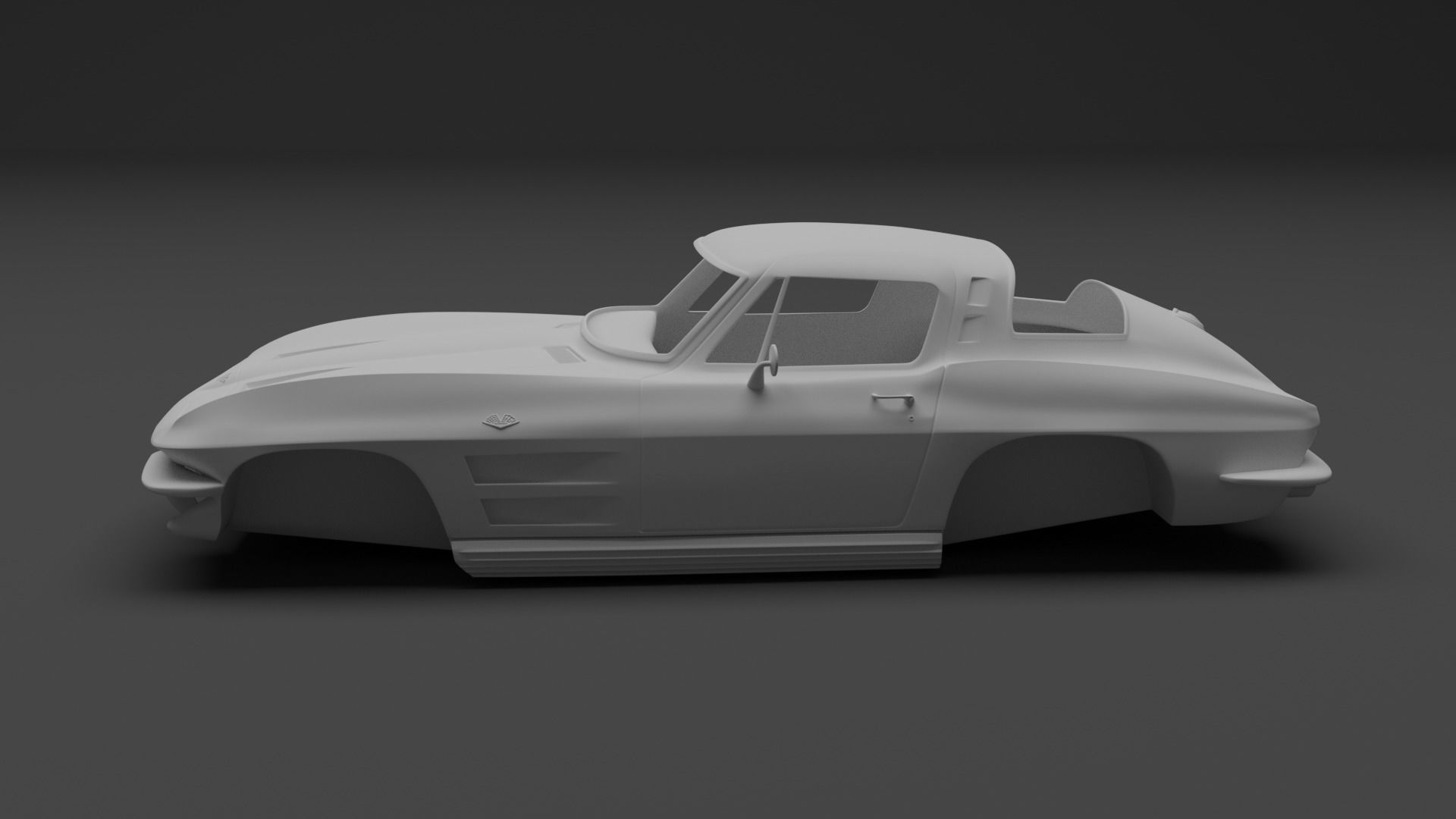 Stingray C2 coupe 1963-1967 3D print model_3