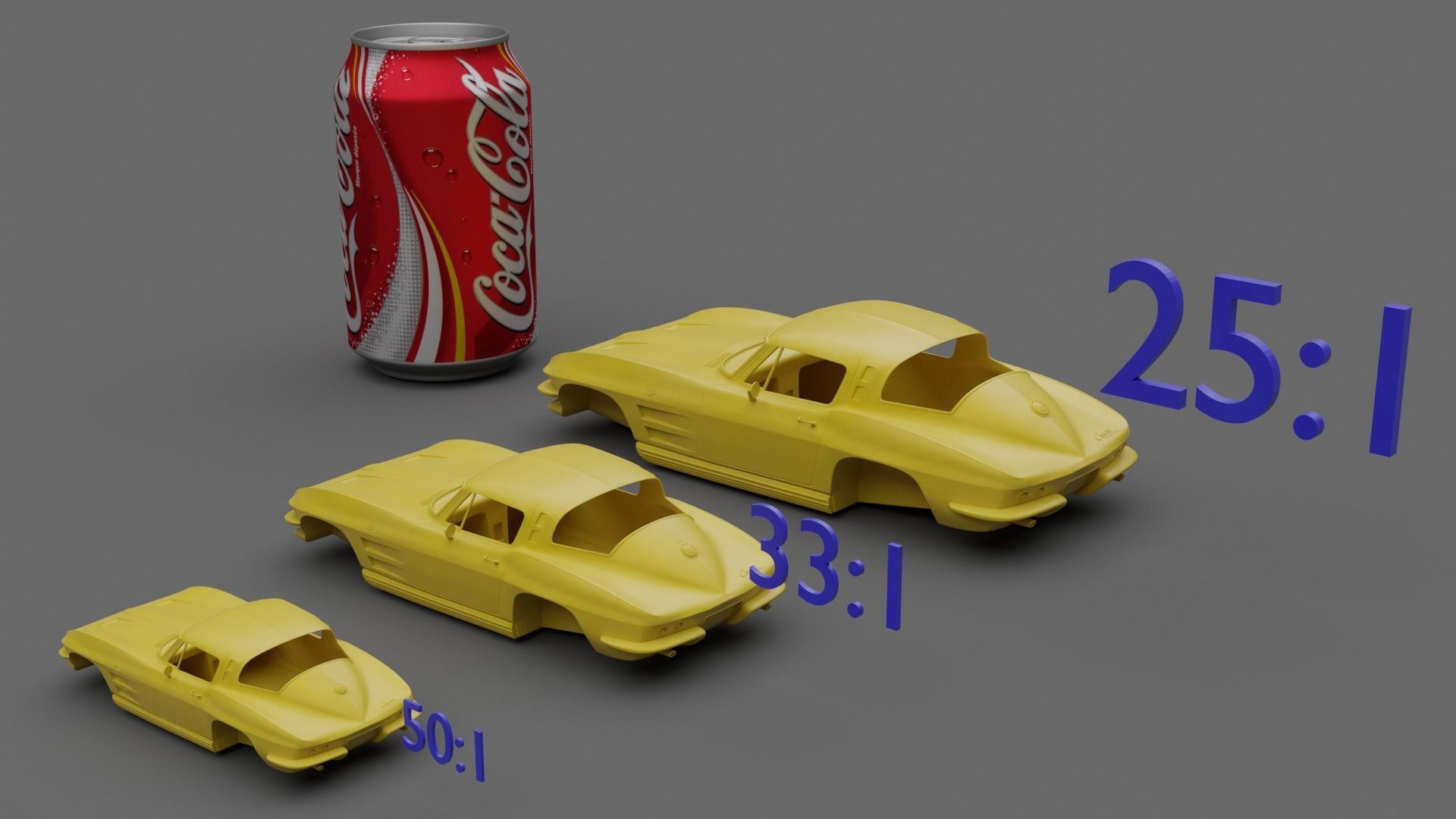 Stingray C2 coupe 1963-1967 3D print model_1