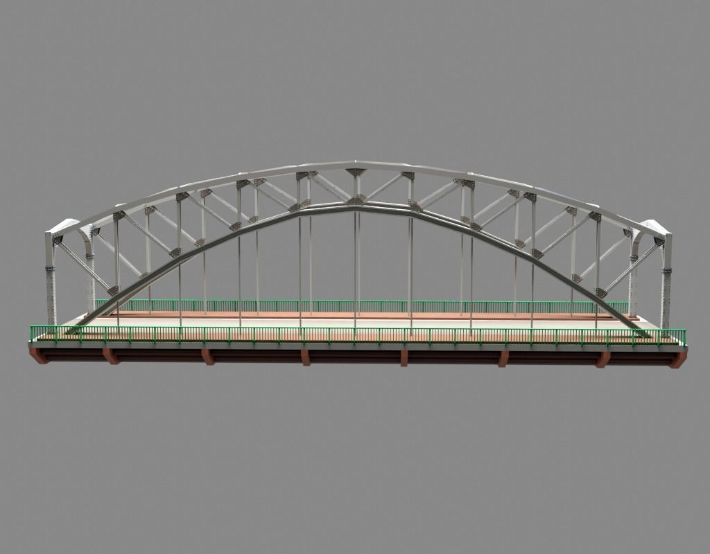 Bridge Muxranski LP Low-poly 3D model_3