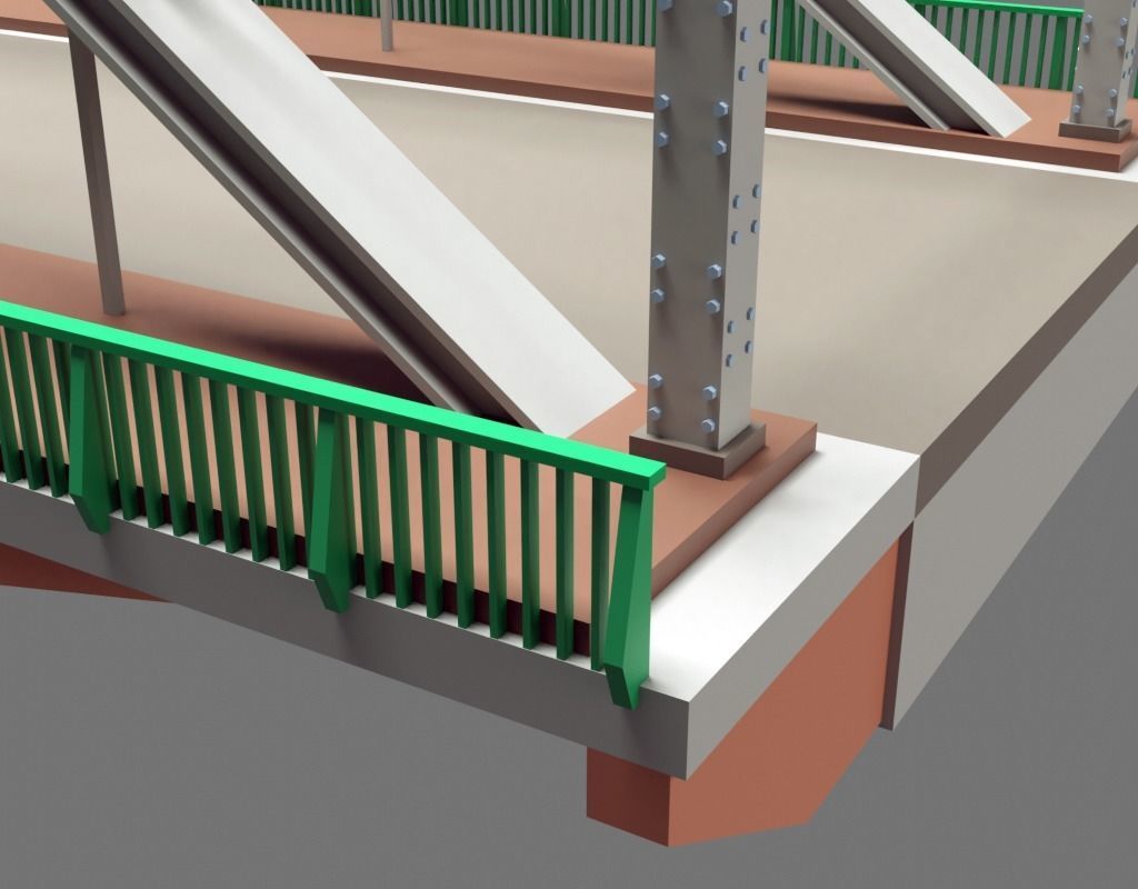 Bridge Muxranski LP Low-poly 3D model_5