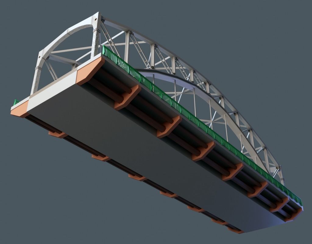 Bridge Muxranski LP Low-poly 3D model_2