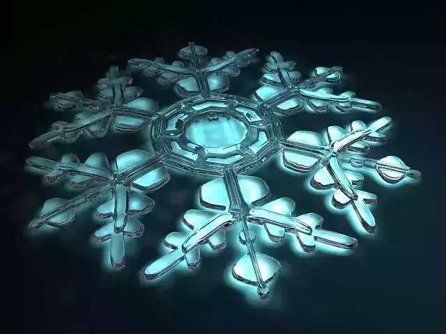 snowflake Low-poly 3D model