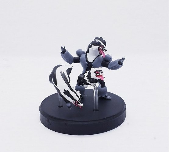 Pokemon Galarian Zigzagoon Galarian Linoone and Obstagoon 3D print model