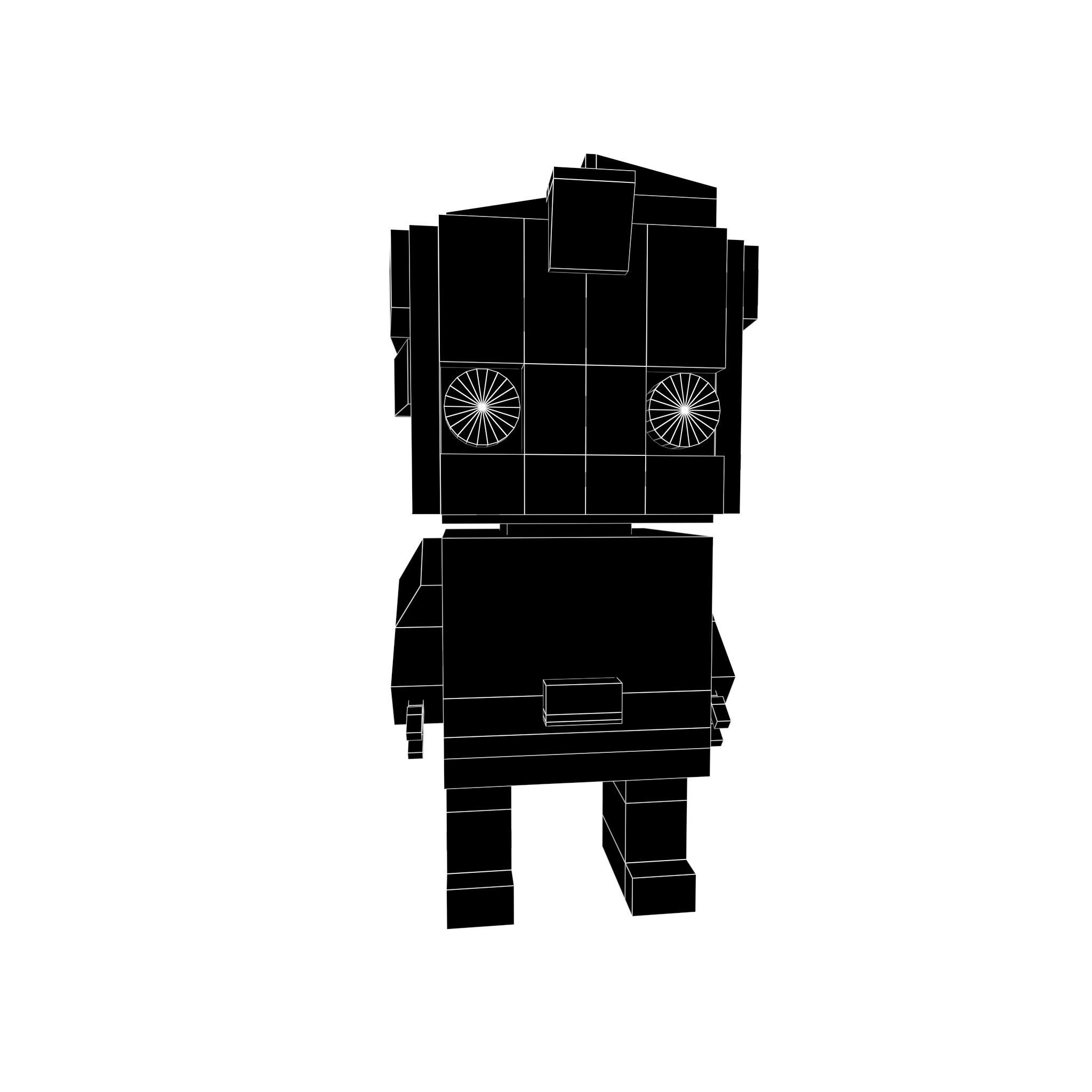 Brick HeadZ 0002 Superman Low-poly 3D model_4