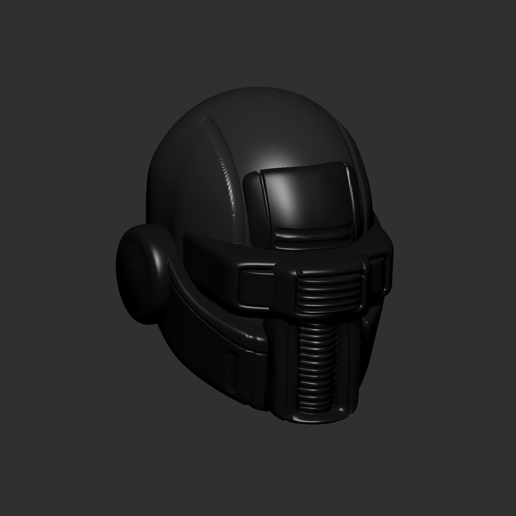 helmet high poly sculpt 3d printable ver 7 3D model 3D model_5