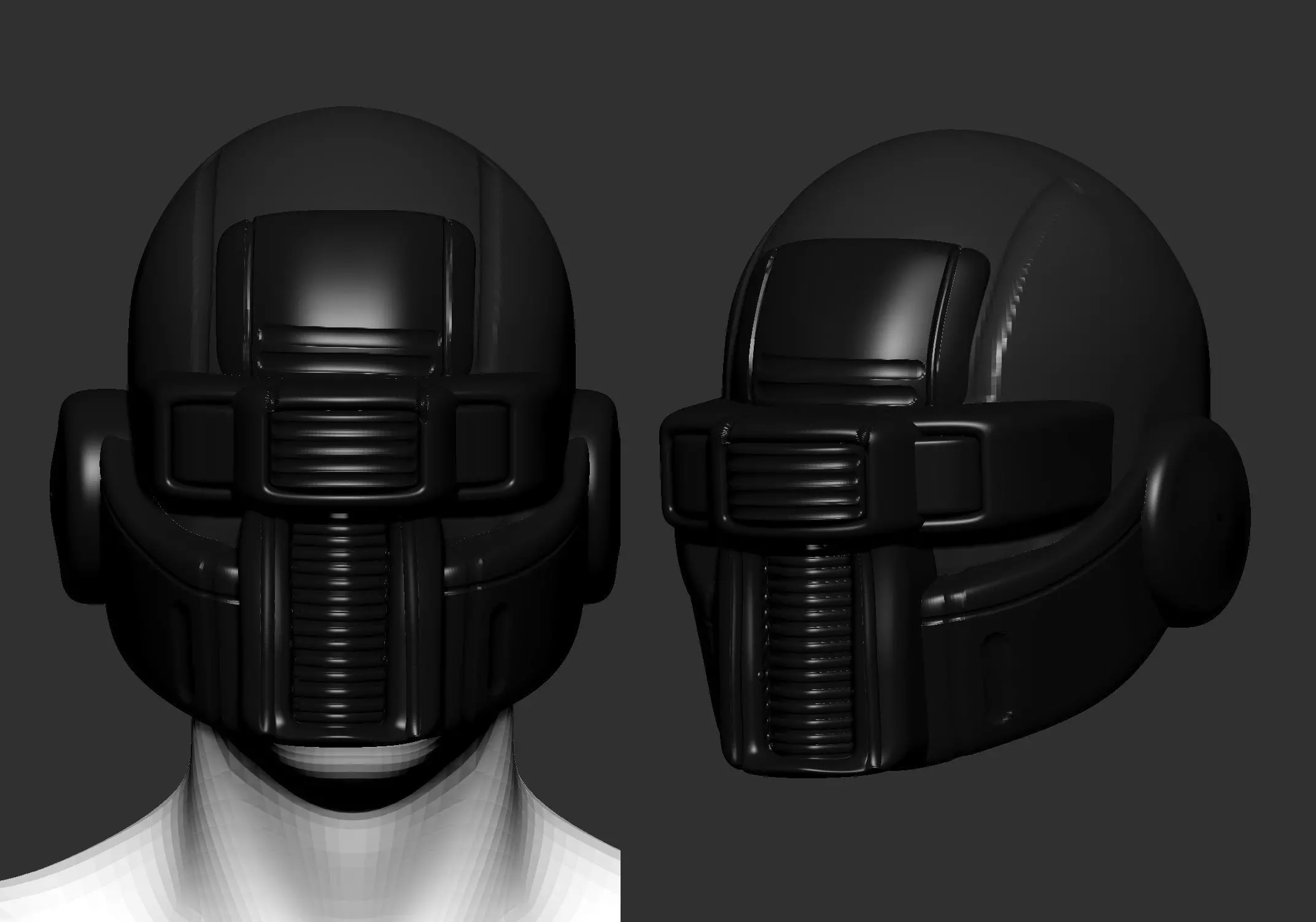 helmet high poly sculpt 3d printable ver 7 3D model 3D model_0