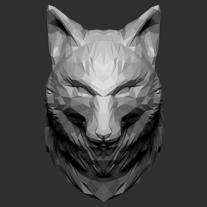 Fox Bust - 4 Types STL 3D print model_4