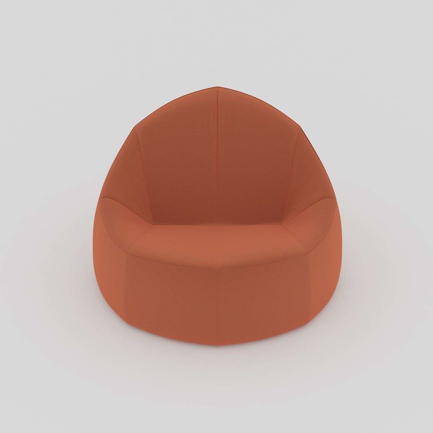 ARMCHAIR lounge chair in orange 3D model_1