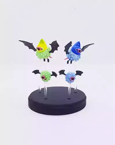 Pokemon Woobat and Swoobat