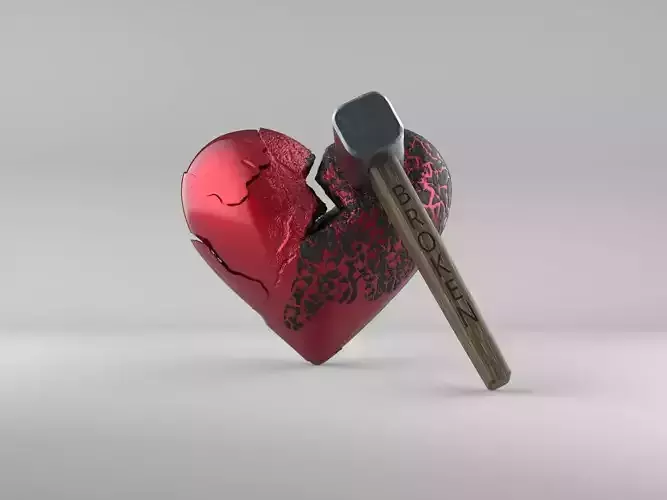 Broken Heart 3D print model